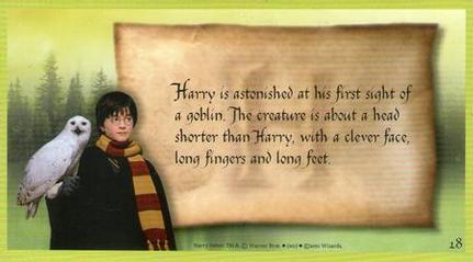 2001 Wizards Harry Potter and the Sorcerer's Stone - Holofoil #18 Harry Enters Gringotts Back