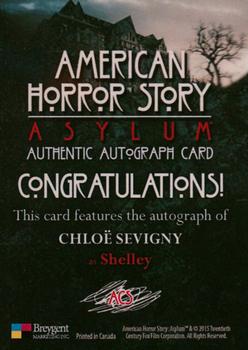 2016 Breygent American Horror Story Asylum - Autographs #ACS Chloë Sevigny Back