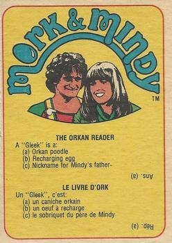 1978 O-Pee-Chee Mork & Mindy #2 Mork, That's the Last Time I Use Your Tailor! Back