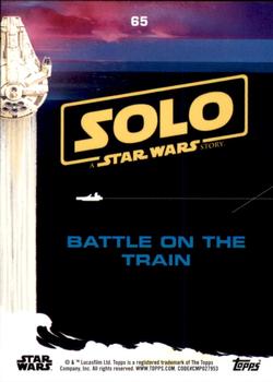 2018 Topps Solo: A Star Wars Story - Black #65 Battle on the Train Back
