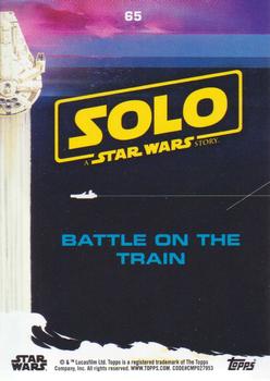 2018 Topps Solo: A Star Wars Story - Yellow #65 Battle on the Train Back