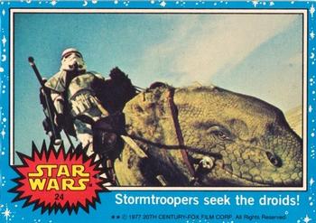 1977 Topps Star Wars (UK) #24 Stormtroopers Seek The Droids! Front