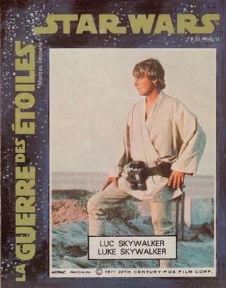 1977 ADPAC Canadian General Mills La Guerre Des Etoiles / Star Wars Stickers #NNO Luc Skywalker / Luke Skywalker Front
