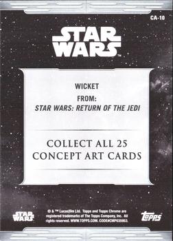 2019 Topps Chrome Star Wars Legacy - Concept Art Refractor Green #CA-10 Wicket Back