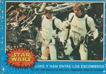 1977 Topps Star Wars (Mexico) #38 Luke y han entre los escombros Front