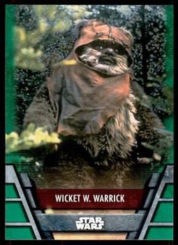 2020 Topps Star Wars Holocron Series - Green #Reb-22 Wicket W. Warrick Front