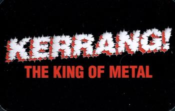 1993 Kerrang! The King of Metal Playing Cards #9♥️ Sebastian Bach (Skid Row) Back