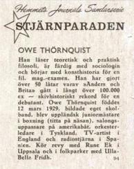 1956-62 Hemmets Journal Stjarnparaden #94 Owe Thörnquist Back