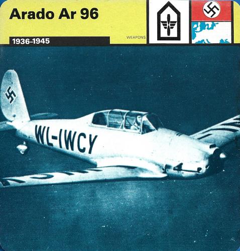 1977 Edito-Service World War II - Deck 110 #13-036-110-21 Arado Ar 96 Front