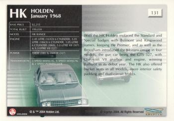 2004 Kryptyx Holden Master Collection; 2nd Series #131 HK Range Back