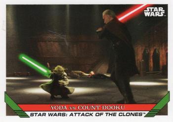 2023 Topps Throwback Thursday Star Wars #82 Yoda vs Count Dooku Front