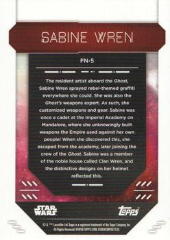 2023 Topps Finest Star Wars #FN-5 Sabine Wren Back