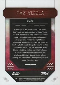 2023 Topps Finest Star Wars #FN-97 Paz Vizsla Back