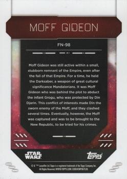 2023 Topps Finest Star Wars #FN-98 Moff Gideon Back