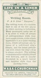 1930 Churchman's Life in a Liner (Small) #25 Writing Room Back