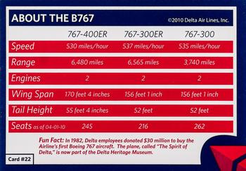 2010 Delta Airlines #22 Boeing B767 Back