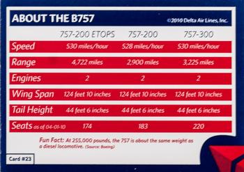 2010 Delta Airlines #23 Boeing B757 Back