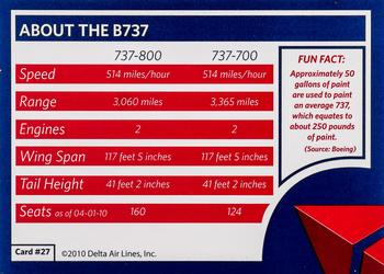 2010 Delta Airlines #27 Boeing B737 Back