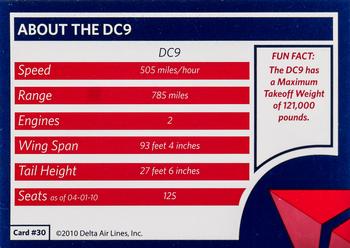 2010 Delta Airlines #30 McDonnell Douglas DC-9 Back