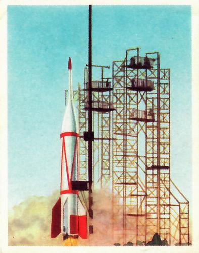 1958 Weetabix Conquest of Space Series A #4 V2/WAC Corporal Take-Off Front