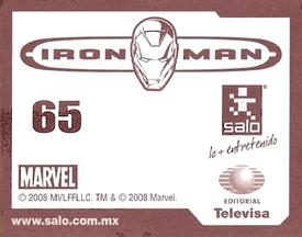 2008 Salo Marvel Iron Man Pelicula Album De Estampas #65 Estampa Normale 65 Back