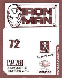 2008 Salo Marvel Iron Man Pelicula Album De Estampas #72 Estampa Normale 72 Back
