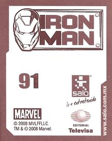 2008 Salo Marvel Iron Man Pelicula Album De Estampas #91 Estampa Normale 91 Back