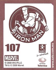 2008 Salo Marvel Iron Man Pelicula Album De Estampas #107 Estampa Normale 107 Back