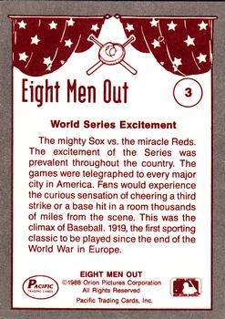 1988 Pacific Eight Men Out #3 The Series Back