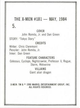 1990 Comic Images Uncanny X-Men II #5 Issue #181 Back