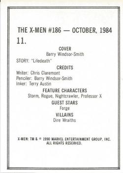 1990 Comic Images Uncanny X-Men II #11 Issue #186 Back