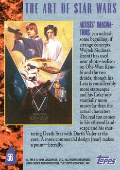 1993 Topps Star Wars Galaxy #56 Artists' Imaginations Back
