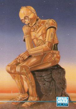 1995 Topps Star Wars Galaxy Series 3 #288 C-3PO Thinker Front