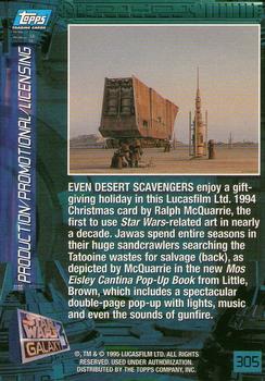 1995 Topps Star Wars Galaxy Series 3 #305 Christmas Card Back