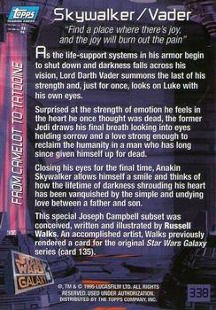 1995 Topps Star Wars Galaxy Series 3 #338 Skywalker/Vader Back
