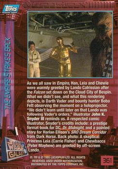1995 Topps Star Wars Galaxy Series 3 #361 John K. Snyder Back