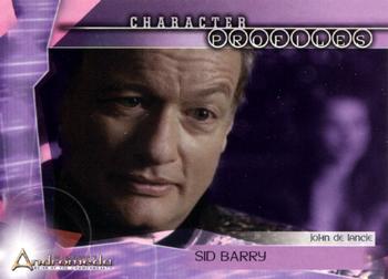 2004 Inkworks Andromeda Reign of the Commonwealth #10 Character Profiles: Sid Barry (John de Lancie) Front