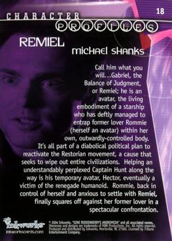 2004 Inkworks Andromeda Reign of the Commonwealth #18 Character Profiles: Remiel (Michael Shanks) Back