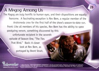 2004 Inkworks Andromeda Reign of the Commonwealth #26 Season 1 Highlights: A Magog Among Us Back
