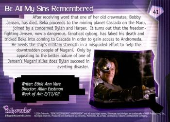 2004 Inkworks Andromeda Reign of the Commonwealth #41 Episode 214: Be All My Sins Remembered Back