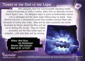 2004 Inkworks Andromeda Reign of the Commonwealth #49 Episode 222: Tunnel at the End of the Light Back