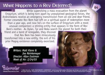 2004 Inkworks Andromeda Reign of the Commonwealth #64 Episode 315: What Happens to a Rev Deferred? Back