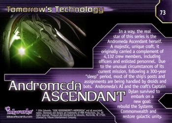 2004 Inkworks Andromeda Reign of the Commonwealth #73 Tomorrow's Technology: Andromeda Ascendant Back