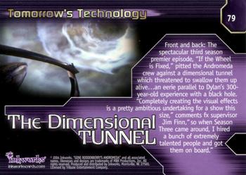 2004 Inkworks Andromeda Reign of the Commonwealth #79 Tomorrow's Technology: The Dimensional Tunnel Back