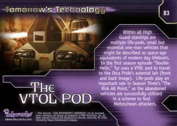 2004 Inkworks Andromeda Reign of the Commonwealth #83 Tomorrow's Technology: The VTOL Pod Back