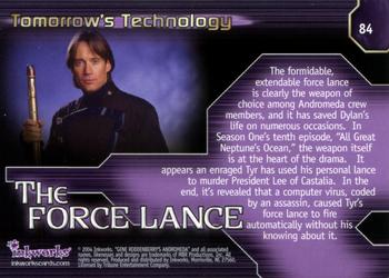 2004 Inkworks Andromeda Reign of the Commonwealth #84 Tomorrow's Technology: The Force Lance Back