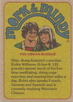 1978 Topps Mork & Mindy #40 I wish my daughter would find a boyfriend who's more down to earth! Back