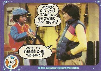 1978 Topps Mork & Mindy #48 Mork, did you take a shower last night? Front