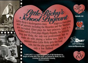 2001 Dart I Love Lucy 50th Anniversary #68 Little Ricky's School Pageant Back