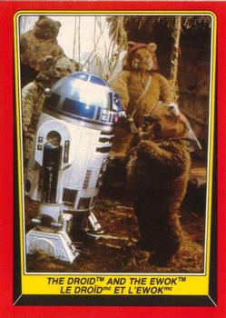 1983 O-Pee-Chee Star Wars: Return of the Jedi #90 The Droid and the Ewok Front